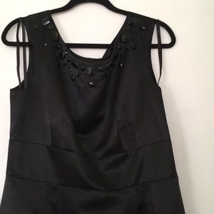 Ann Taylor Loft Black Jeweled Dress Sz 14